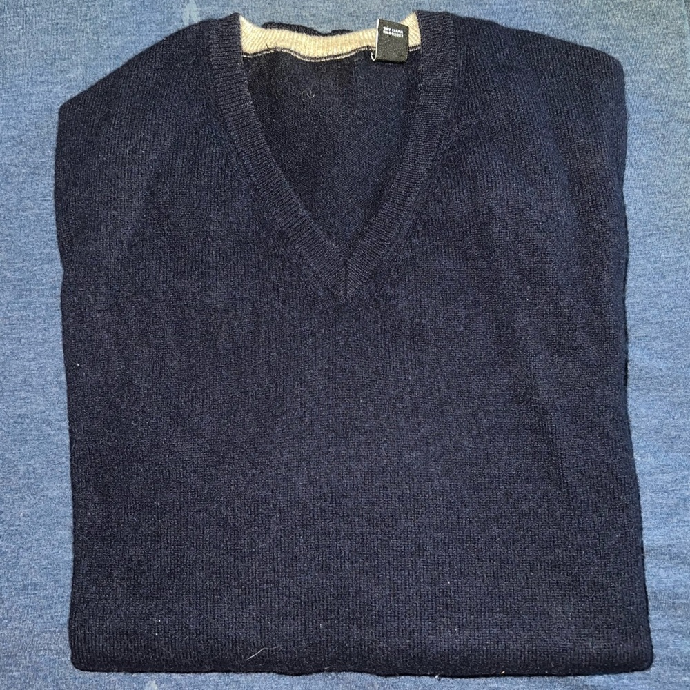 Men’s Saks Fifth Avenue Cashmere Sweater - Navy Blue Size M